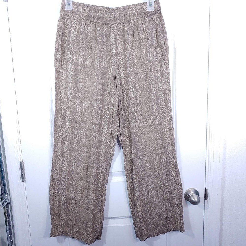 Orvis Women's Medium Casual Lounge Pants Elastic Waist Flowing Straight Leg